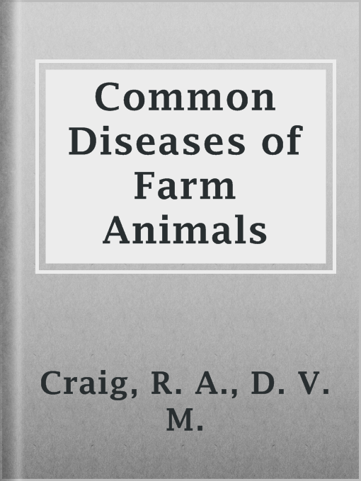 Cover image for Common Diseases of Farm Animals